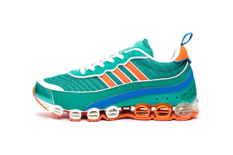 adidas Originals Microbounce T1 "Night Cargo" CLOUD WHITE / SCARLET / COLLEGIATE NAVY Eg5394 Eg5395 GLORY GREEN / ORANGE / CLOUD WHITE Release Information Closer Look Footwear Vintage Retro 2008 Runner Three Stripes Drop Date
