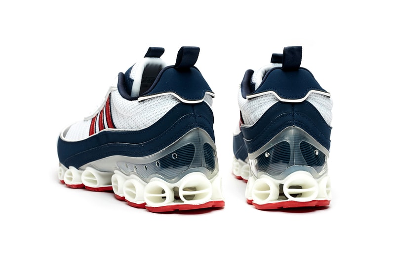 adidas Originals Microbounce T1 "Night Cargo" CLOUD WHITE / SCARLET / COLLEGIATE NAVY Eg5394 Eg5395 GLORY GREEN / ORANGE / CLOUD WHITE Release Information Closer Look Footwear Vintage Retro 2008 Runner Three Stripes Drop Date