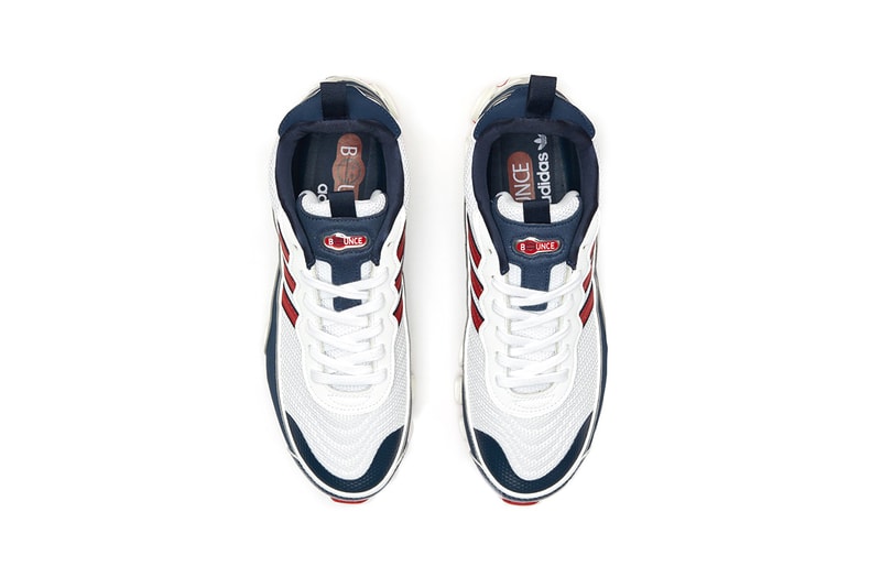 adidas Originals Microbounce T1 "Night Cargo" CLOUD WHITE / SCARLET / COLLEGIATE NAVY Eg5394 Eg5395 GLORY GREEN / ORANGE / CLOUD WHITE Release Information Closer Look Footwear Vintage Retro 2008 Runner Three Stripes Drop Date