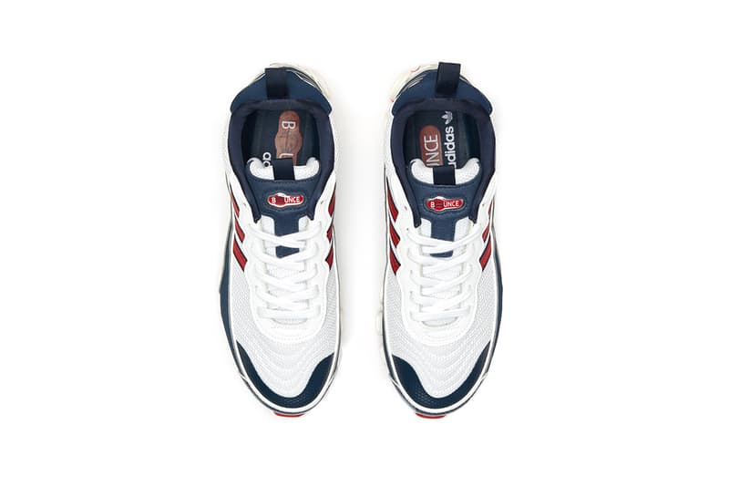 adidas Originals Microbounce T1 "Night Cargo" CLOUD WHITE / SCARLET / COLLEGIATE NAVY Eg5394 Eg5395 GLORY GREEN / ORANGE / CLOUD WHITE Release Information Closer Look Footwear Vintage Retro 2008 Runner Three Stripes Drop Date