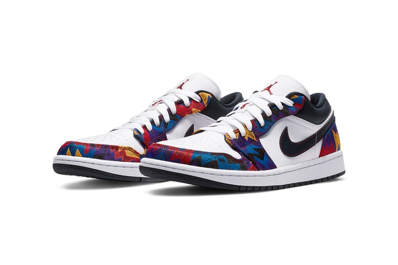 air jordan brand 1 low nothing but net sweater white team red dark obsidian sweater CZ8659 100 official release date info photos price store list buying guide