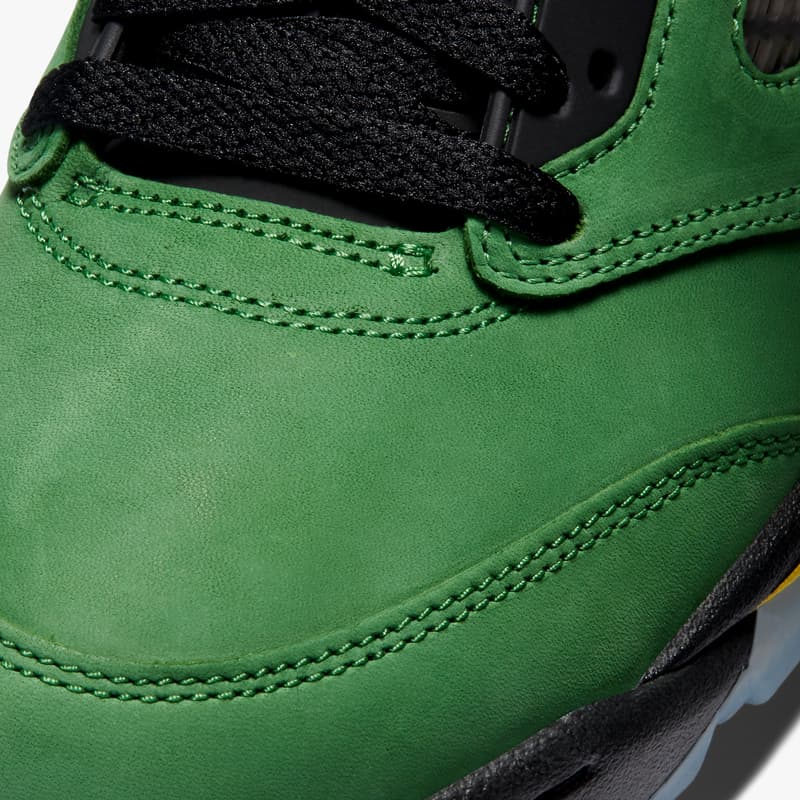 air jordan brand 5 apple green oregon inspire pe ck6631 307 black yellow strike official release date info photos price store list buying guide