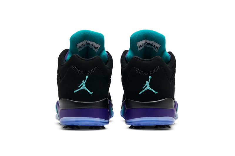 Air Jordan 5 Low Golf Black Grape Release Info CU4523-001 Date Buy Price black Purple Teal Ice New Emerald