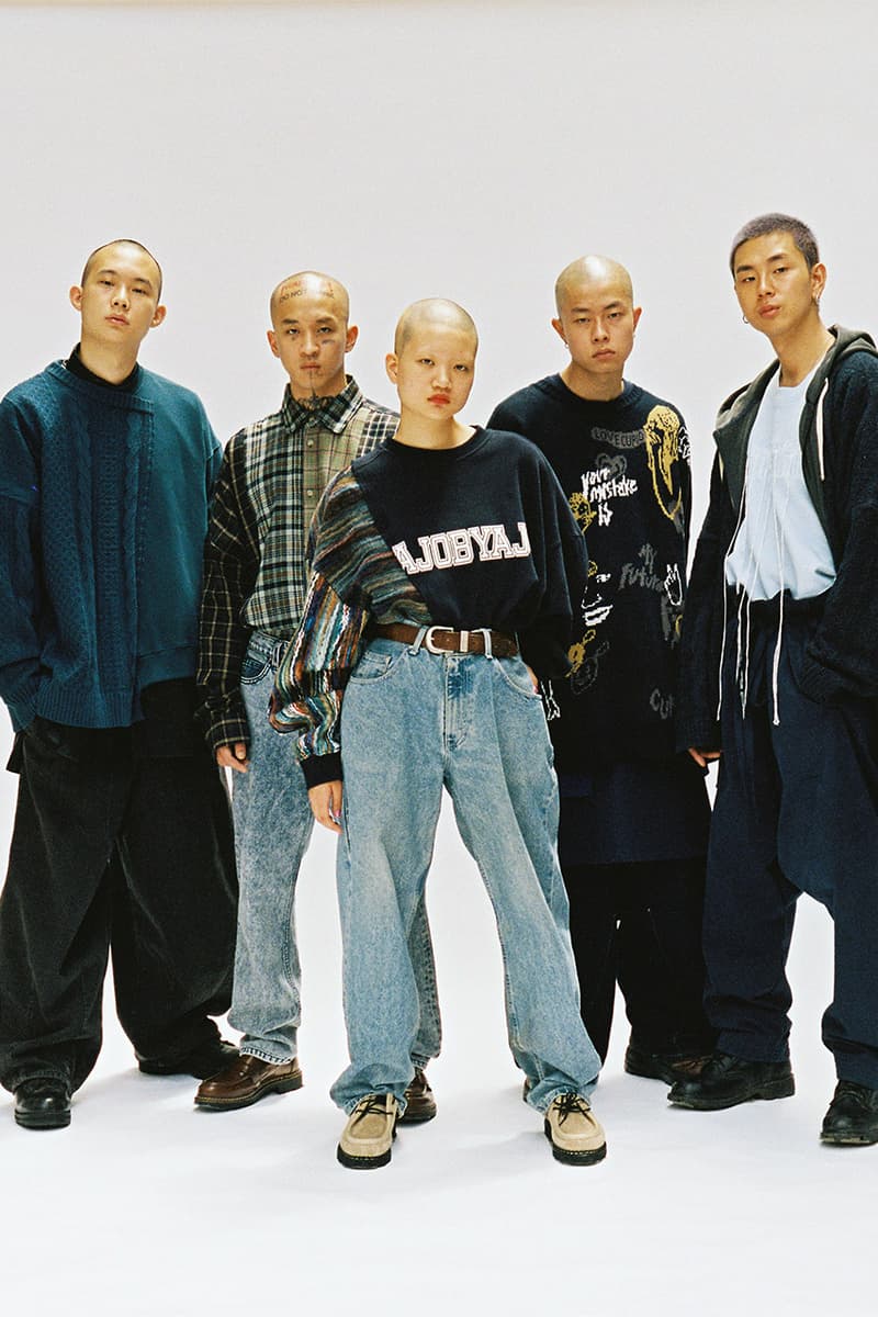 Ajobyajo Fall Winter 2020 Lookbook menswear streetwear fw20 collection Your Mistake is My Future jackets t shirts hoodies pants denim trousers graphics