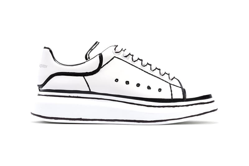 Alexander McQueen Marker Pen-Outlined Oversized Sneaker | Hypebeast