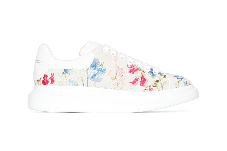 Alexander McQueen's Oversized Sneaker Wears an Embroidered Bouquet of Flowers