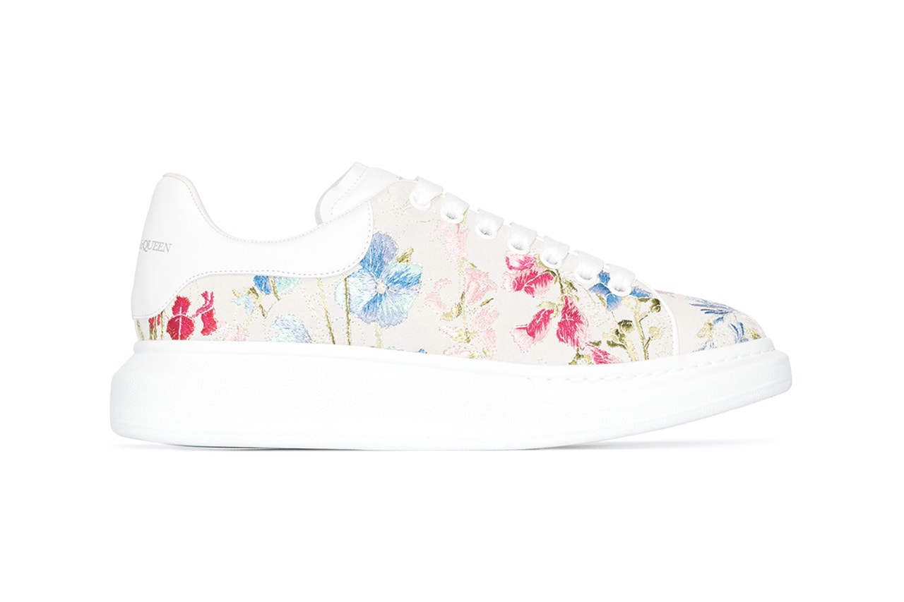 White Oversized leather trainers, Alexander McQueen