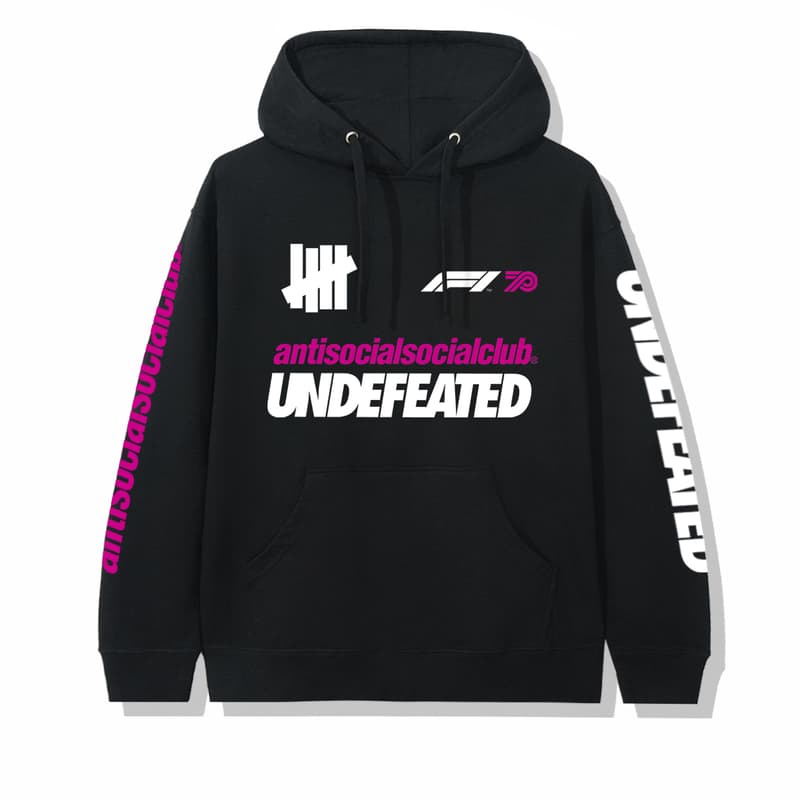 Anti Social Social Club x Undefeated x Formula 1 collaboration capsule collection 70th anniversary