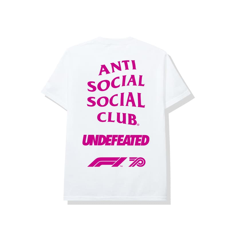 Anti Social Social Club x Undefeated x Formula 1 collaboration capsule collection 70th anniversary