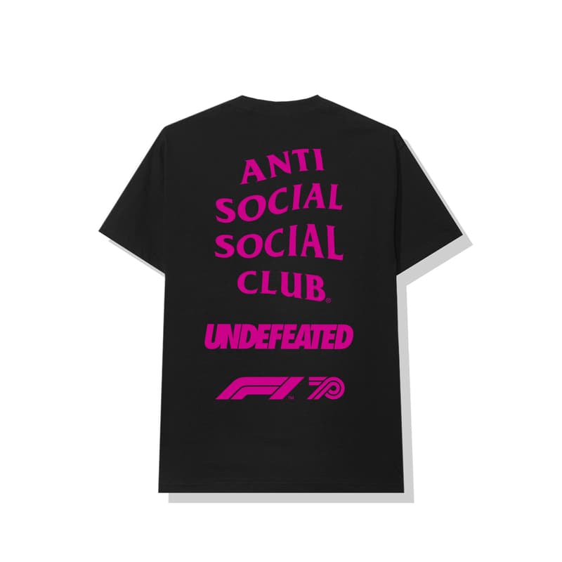 Anti Social Social Club x Undefeated x Formula 1 collaboration capsule collection 70th anniversary