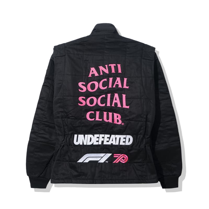 Anti Social Social Club x Undefeated x Formula 1 collaboration capsule collection 70th anniversary