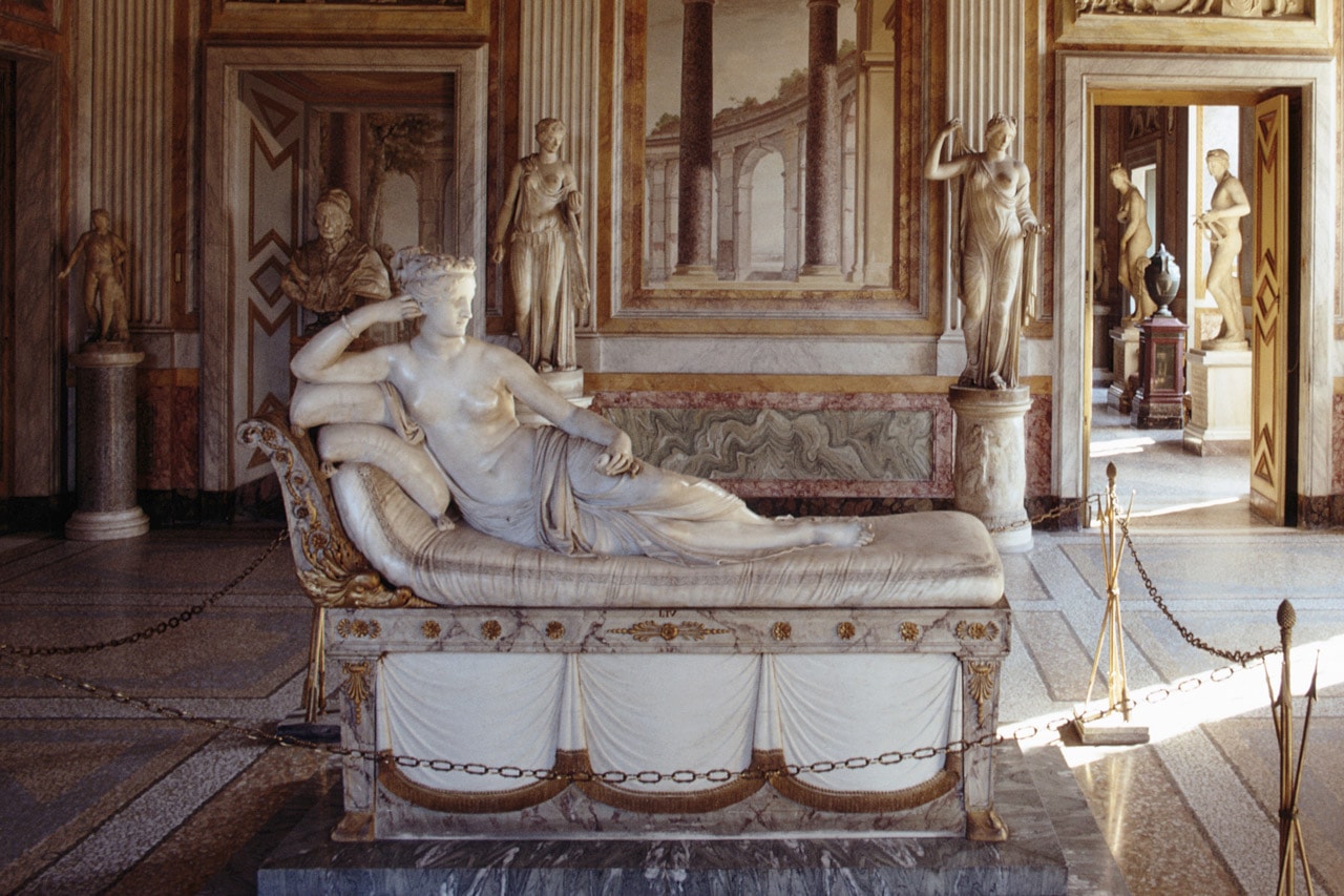 Antonio Canova Sculpture Damaged During Selfie 'Pauline Bonaparte as Venus Victrix' Museo Antonio Canova Italy Possagno Galleria Borghese Rome marble