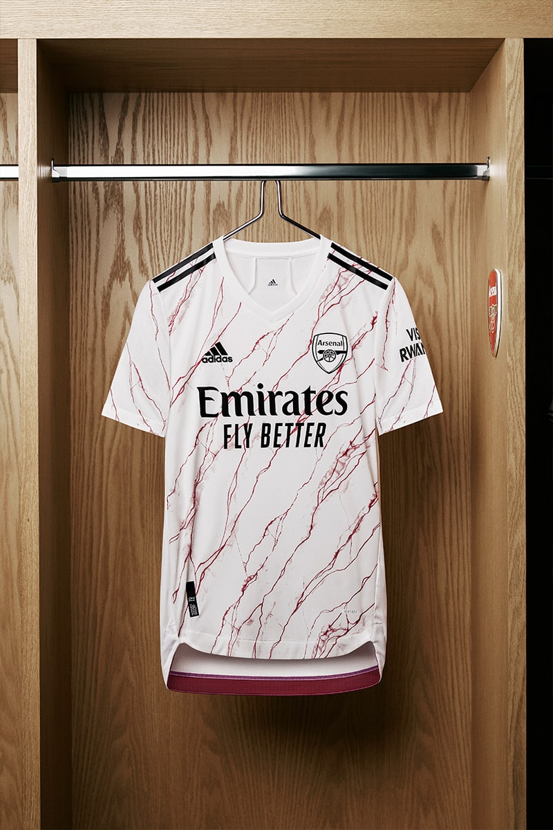 arsenal Adidas away kit 2020 2021 Highbury marble Hall effect inspiration emirates stadium release info
