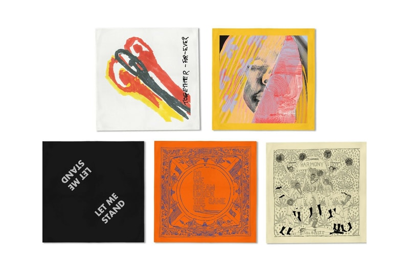 Artist-Designed Bandanas for Voter Registration eBay Artists Band Together democracy barbara kruger hank willis thomas jenny holzer alex israel shepard fairey marilyn minter