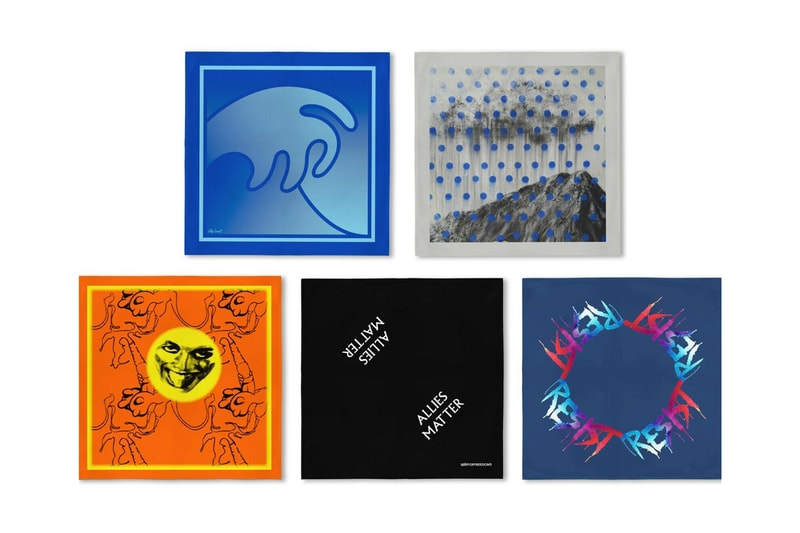 Artist-Designed Bandanas for Voter Registration eBay Artists Band Together democracy barbara kruger hank willis thomas jenny holzer alex israel shepard fairey marilyn minter