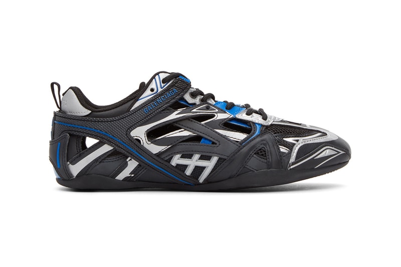 balenciaga drive sneaker black blue silver release information ssense details