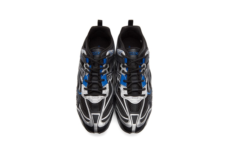 balenciaga drive sneaker black blue silver release information ssense details