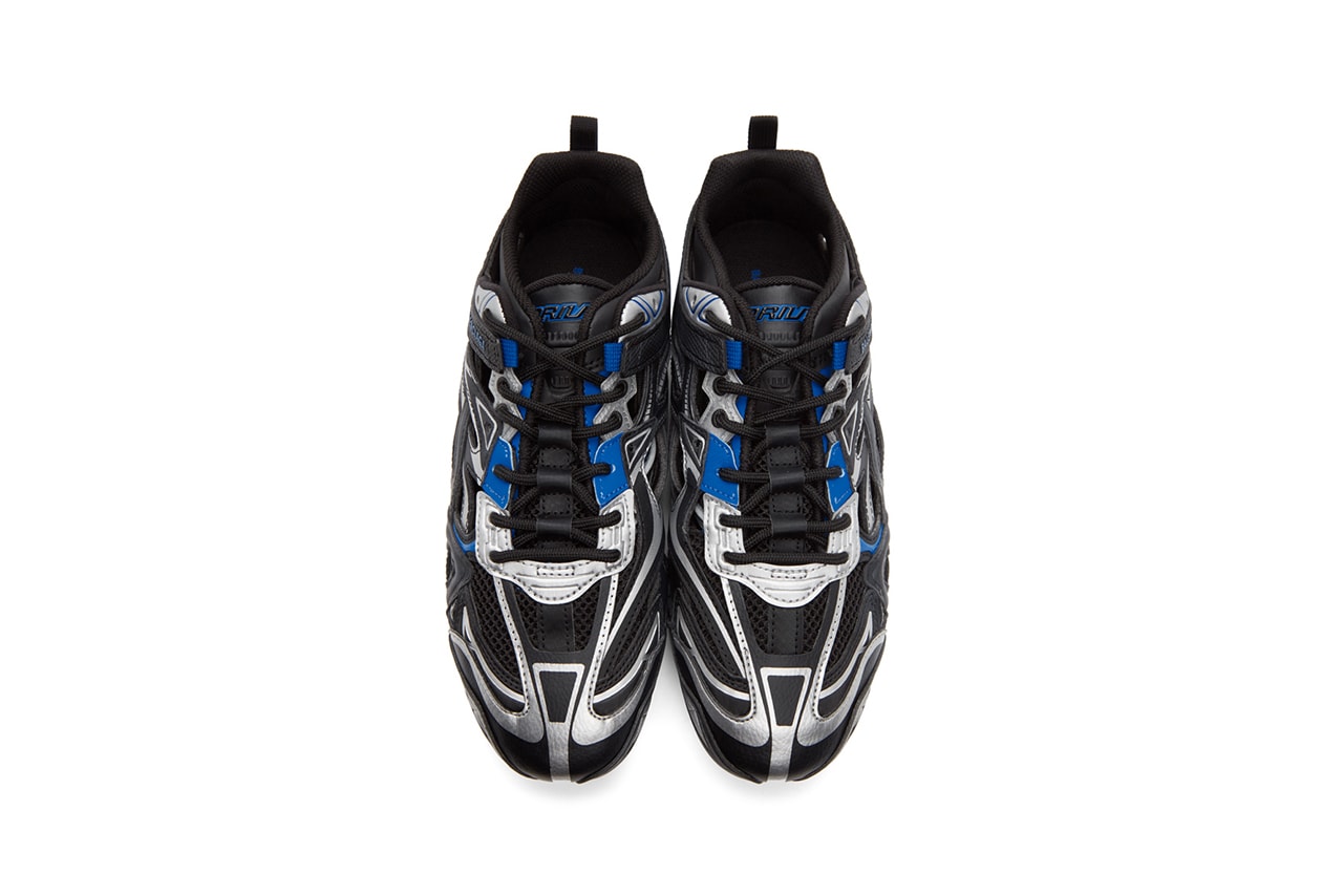 Balenciaga Black & Blue Drive Sneaker nhìn từ trên xuống