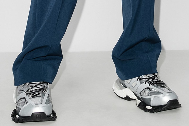 Balenciaga Track Sneaker "Silver" Sneaker Release Information Drop Date Closer Look Browns Menswear High End Luxury Fashion House Demna Gvasalia Chunky Technical Shoes Footwear Trends