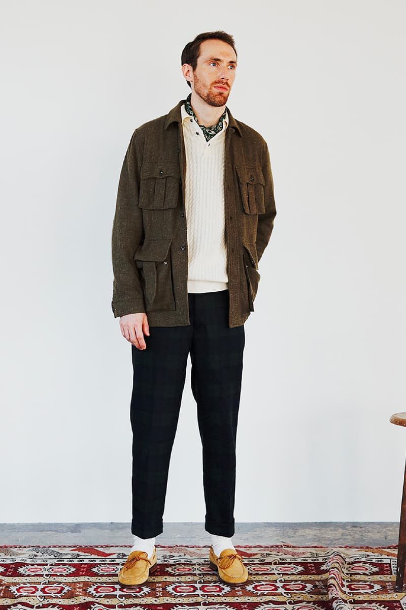 BEAMS Plus Fall Winter 2020 Lookbook collection fw20 menswear streetwear japanese coats jackets pants slacks khaki sartorial classic
