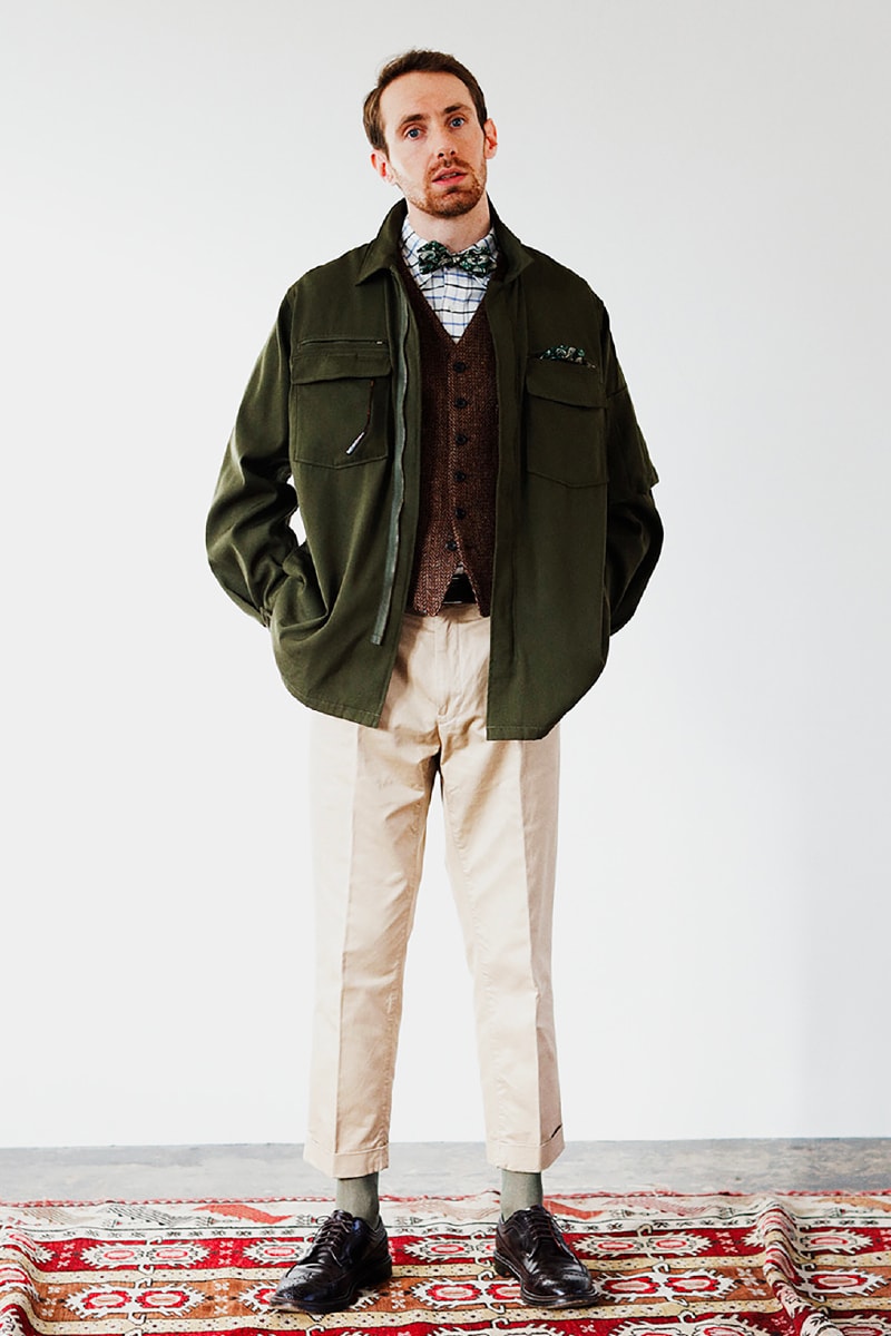 BEAMS Plus Fall Winter 2020 Lookbook collection fw20 menswear streetwear japanese coats jackets pants slacks khaki sartorial classic