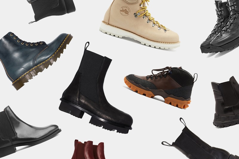 best leather boots for men 2020 bottega Veneta arket Versace acne studios rick owens loro piana diemme dr martens