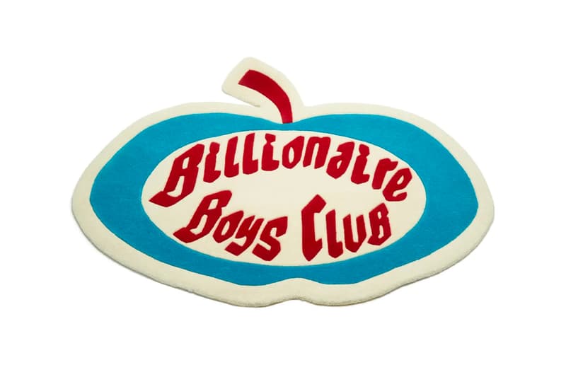 BILLIONAIRE BOYS CLUB Apple Logo Shearling Rug Release BBC home decor Pharrell Williams