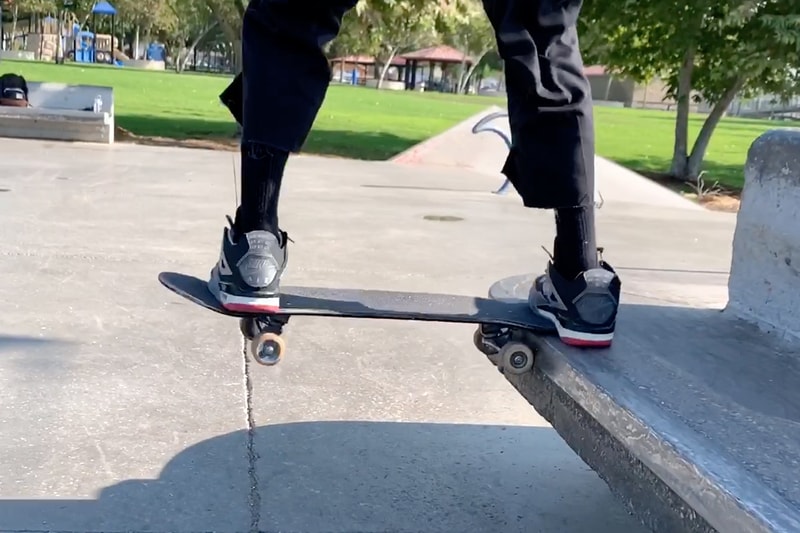 Erik Arteaga Skates in Off-White™ x Air Jordan 5 Sail