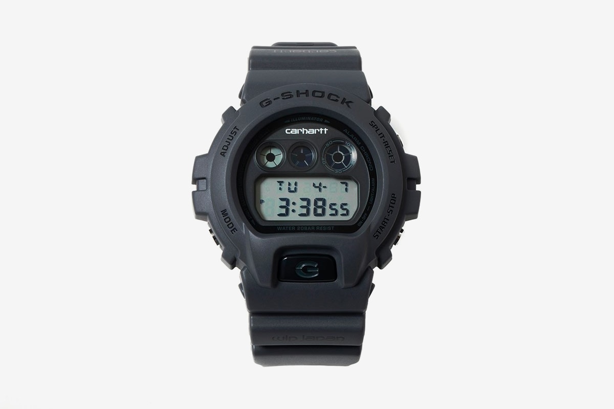 Carhartt WIP G SHOCK DW 6900 casio matte black sakura 10th anniversary summer 2020 capsule menswear streetwear watches timepieces