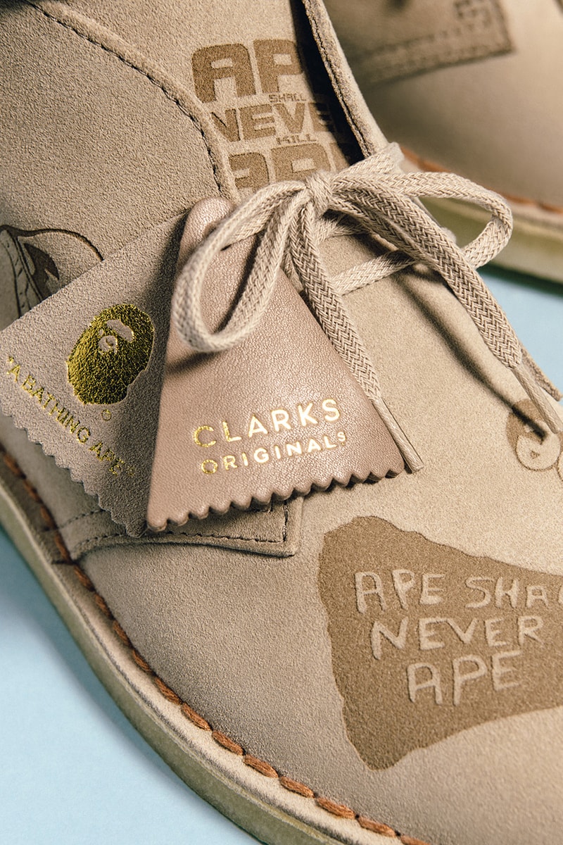 a bathing ape Bape Clarks Originals fall winter 2020 Wallabee desert boot release info when do they drop how to buy