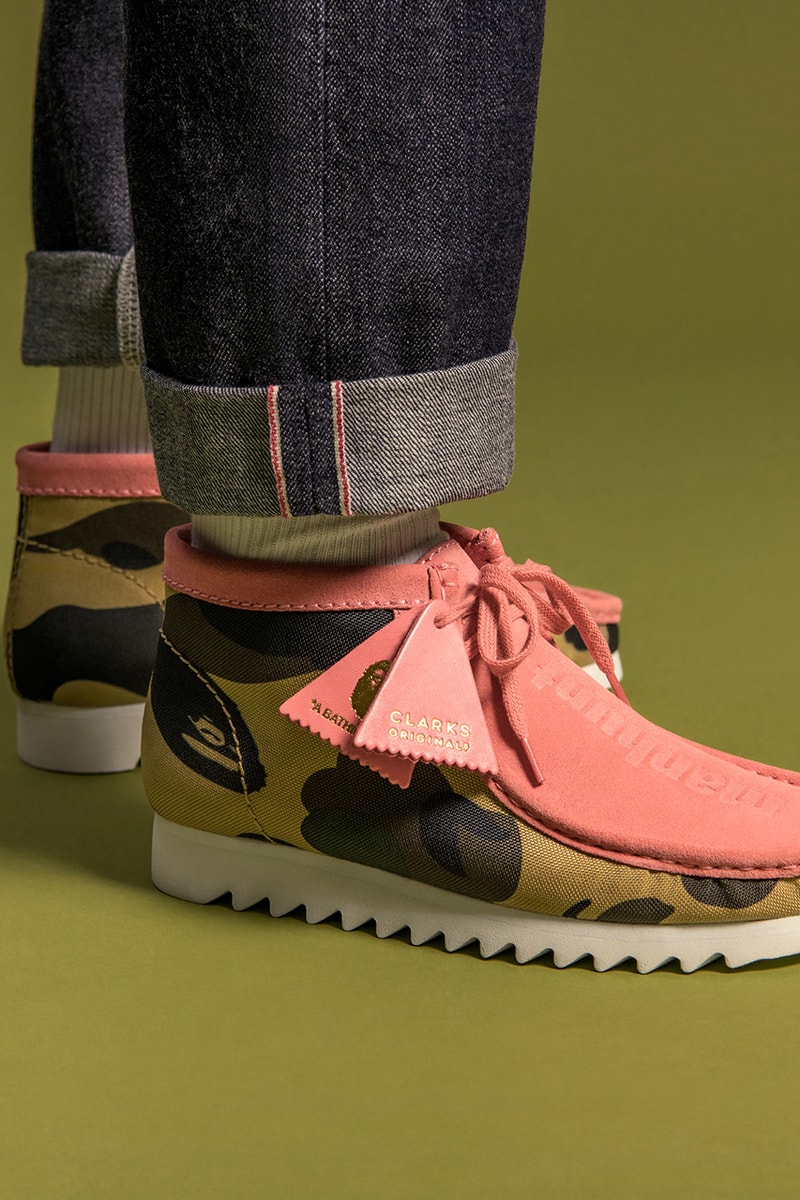 a bathing ape Bape Clarks Originals fall winter 2020 Wallabee desert boot release info when do they drop how to buy