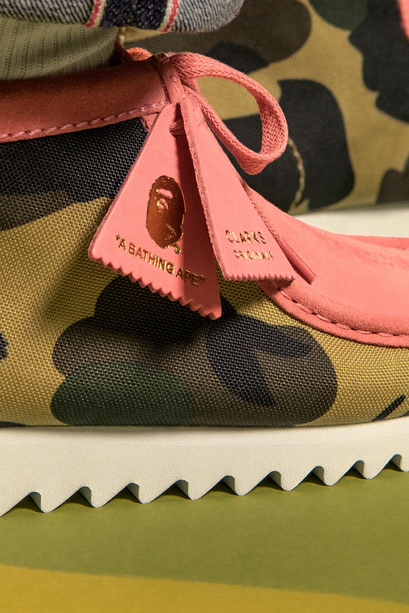 a bathing ape Bape Clarks Originals fall winter 2020 Wallabee desert boot release info when do they drop how to buy