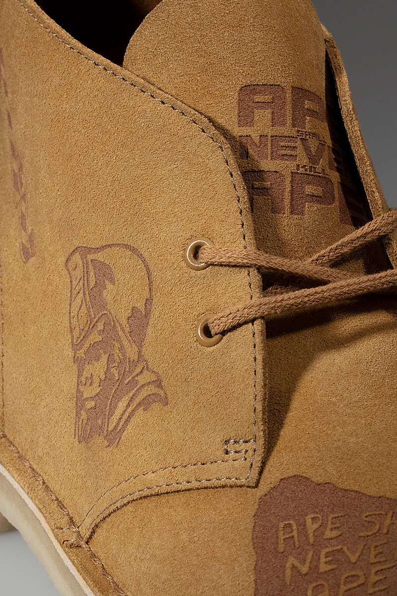 a bathing ape Bape Clarks Originals fall winter 2020 Wallabee desert boot release info when do they drop how to buy