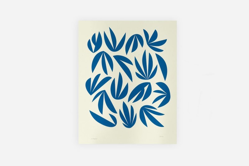 Cody Hudson x 3sixteen Capsule Collection Release leisure shirt bandana 'palm' print abstract plant forms indigo dyed custom 