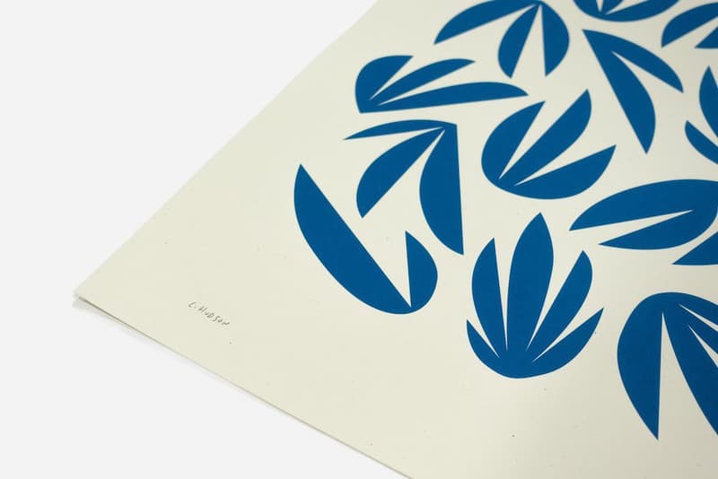 Cody Hudson x 3sixteen Capsule Collection Release leisure shirt bandana 'palm' print abstract plant forms indigo dyed custom
