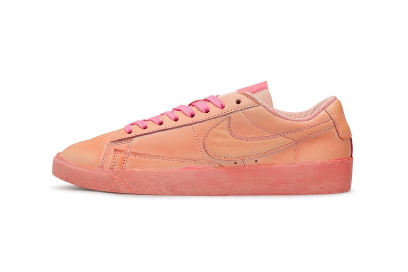 COMME DES GARÇONS GIRL x Nike Blazer Low "Pink" salmon air brush unique handmade unique colorway womens size summer 2020