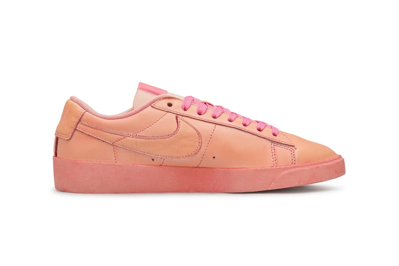 COMME DES GARÇONS GIRL x Nike Blazer Low "Pink" salmon air brush unique handmade unique colorway womens size summer 2020