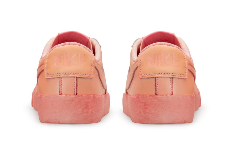 COMME DES GARÇONS GIRL x Nike Blazer Low "Pink" salmon air brush unique handmade unique colorway womens size summer 2020