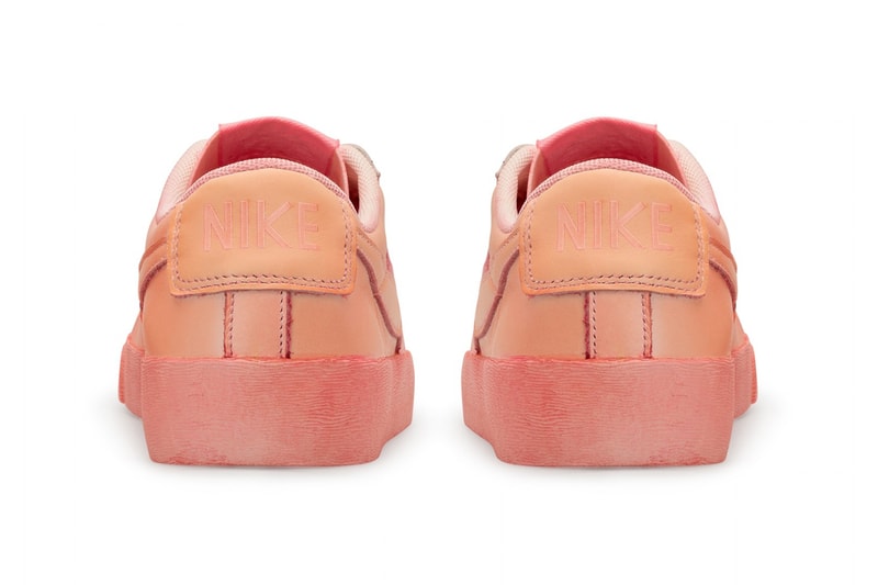 COMME DES GARÇONS GIRL x Nike Blazer Low "Pink" salmon air brush unique handmade unique colorway womens size summer 2020