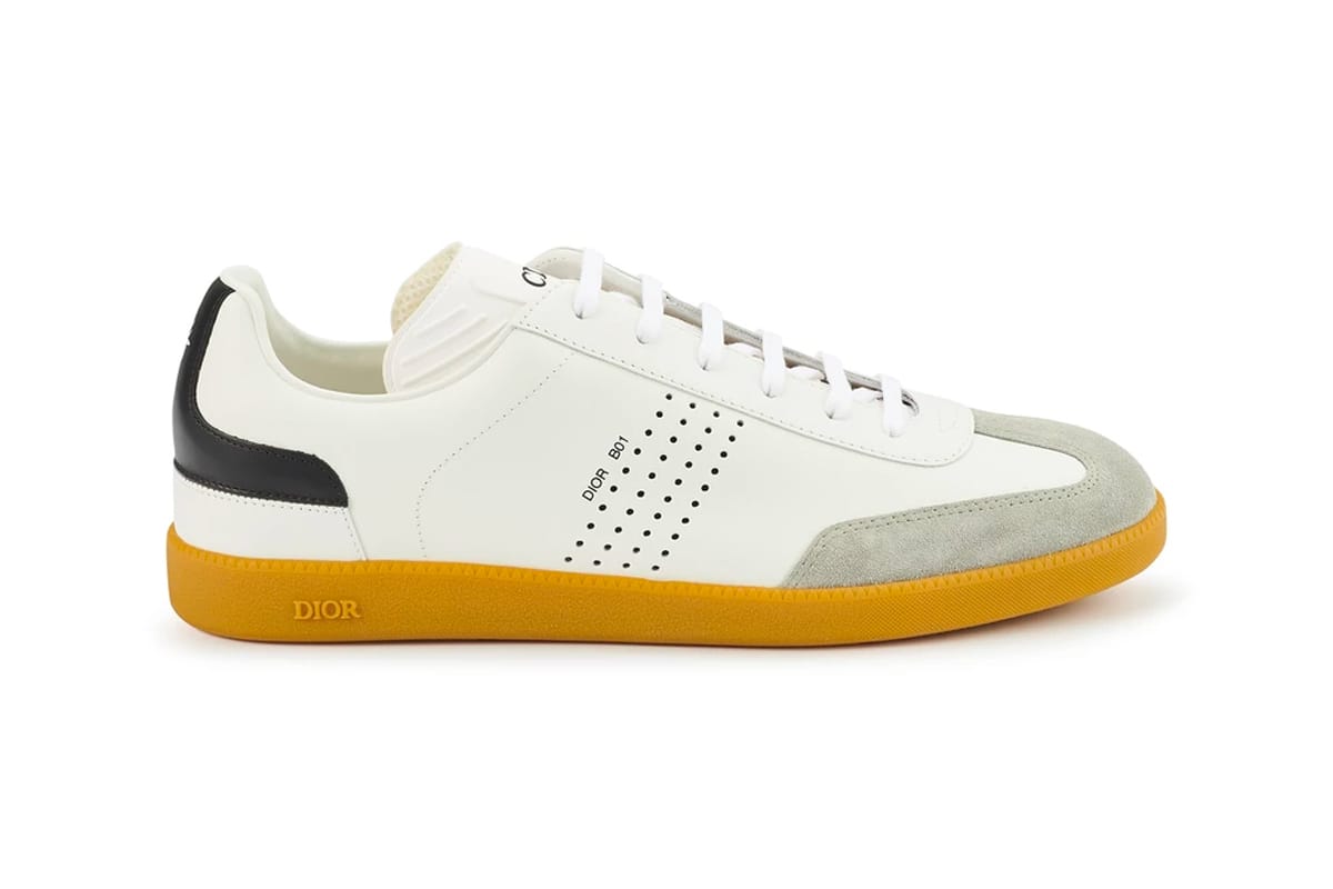 Dior B01 Sneakers in White Calfskin 