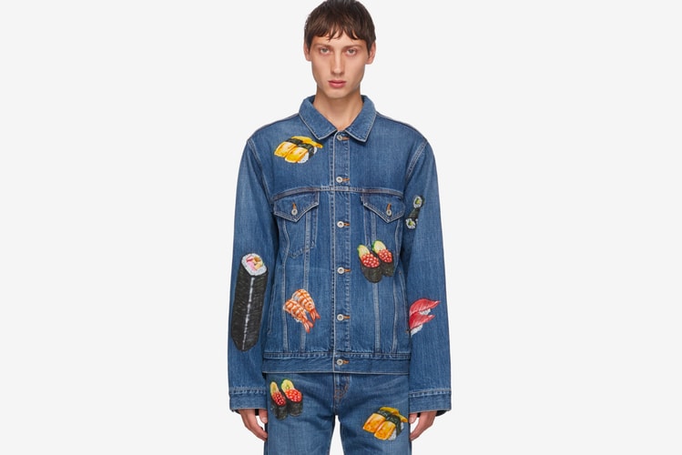 doublet Enlivens Denim Garments With Hand-Painted Food Motifs