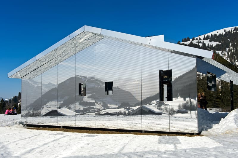 A Look Inside Doug Aitken's Mindbending Mirror House in The Swiss Alps