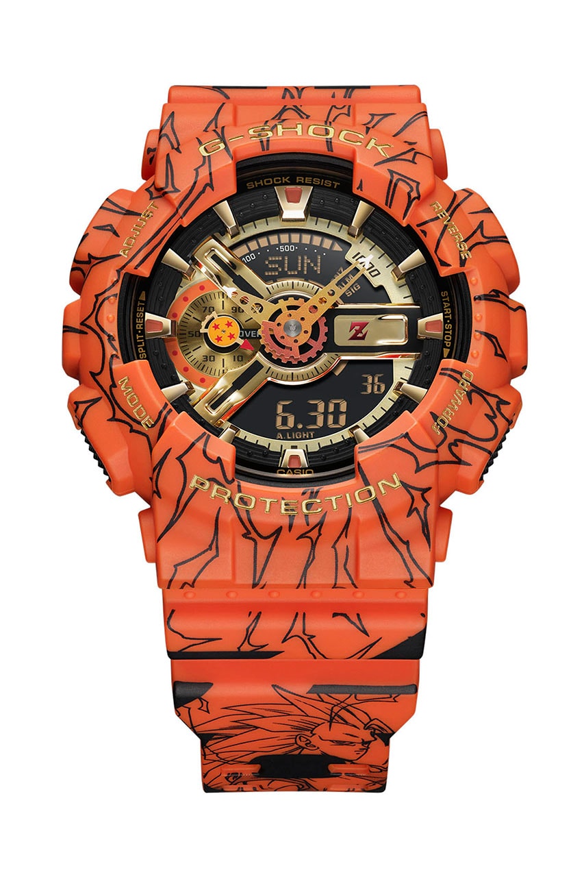G-SHOCK x 'Dragon Ball Z' GA110JDB-1A4 Wider Release america august 3 22 pre order buy wimtepiece watch collab casio son goku orange