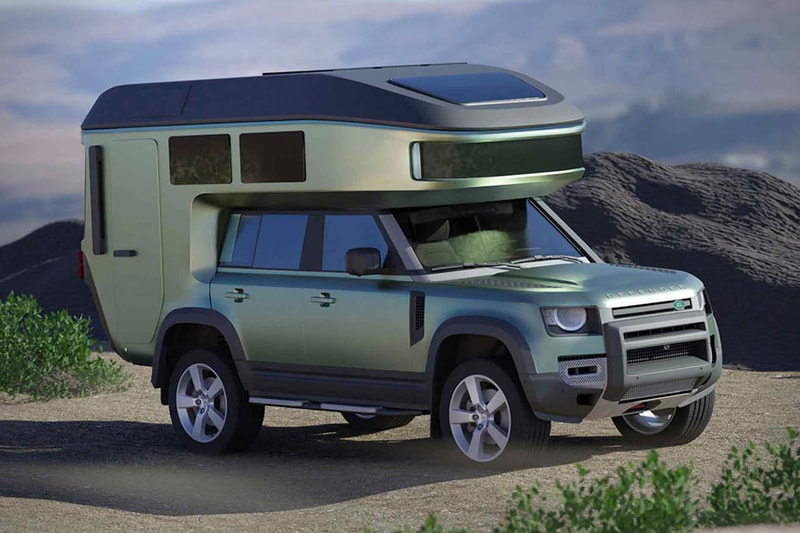 GehoCab New Land Rover Defender Camper outdoors German Land Rover Trailers 