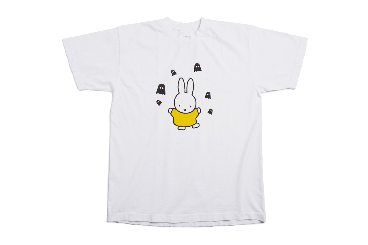 Ghostly International and Miffy Capsule Release collection 65th anniversary tees polos shorts hoodies pin reversible blanket rabbit Dutch artist orange black white