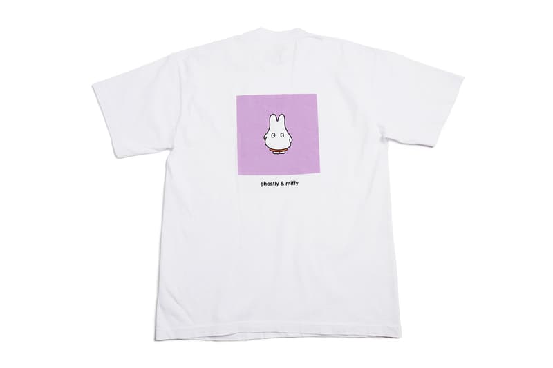 Ghostly International and Miffy Capsule Release collection 65th anniversary tees polos shorts hoodies pin reversible blanket rabbit Dutch artist orange black white