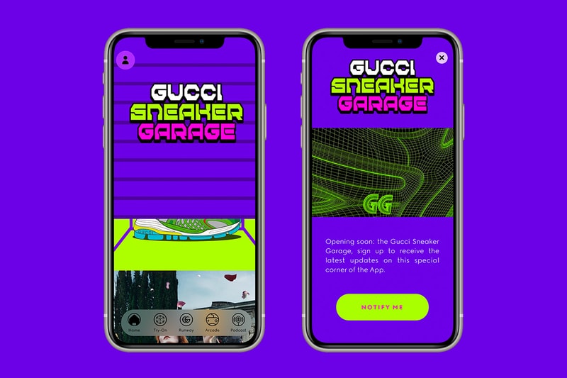 gucci sneaker garage app fashion technology software fashion footwear style shoes sneakers