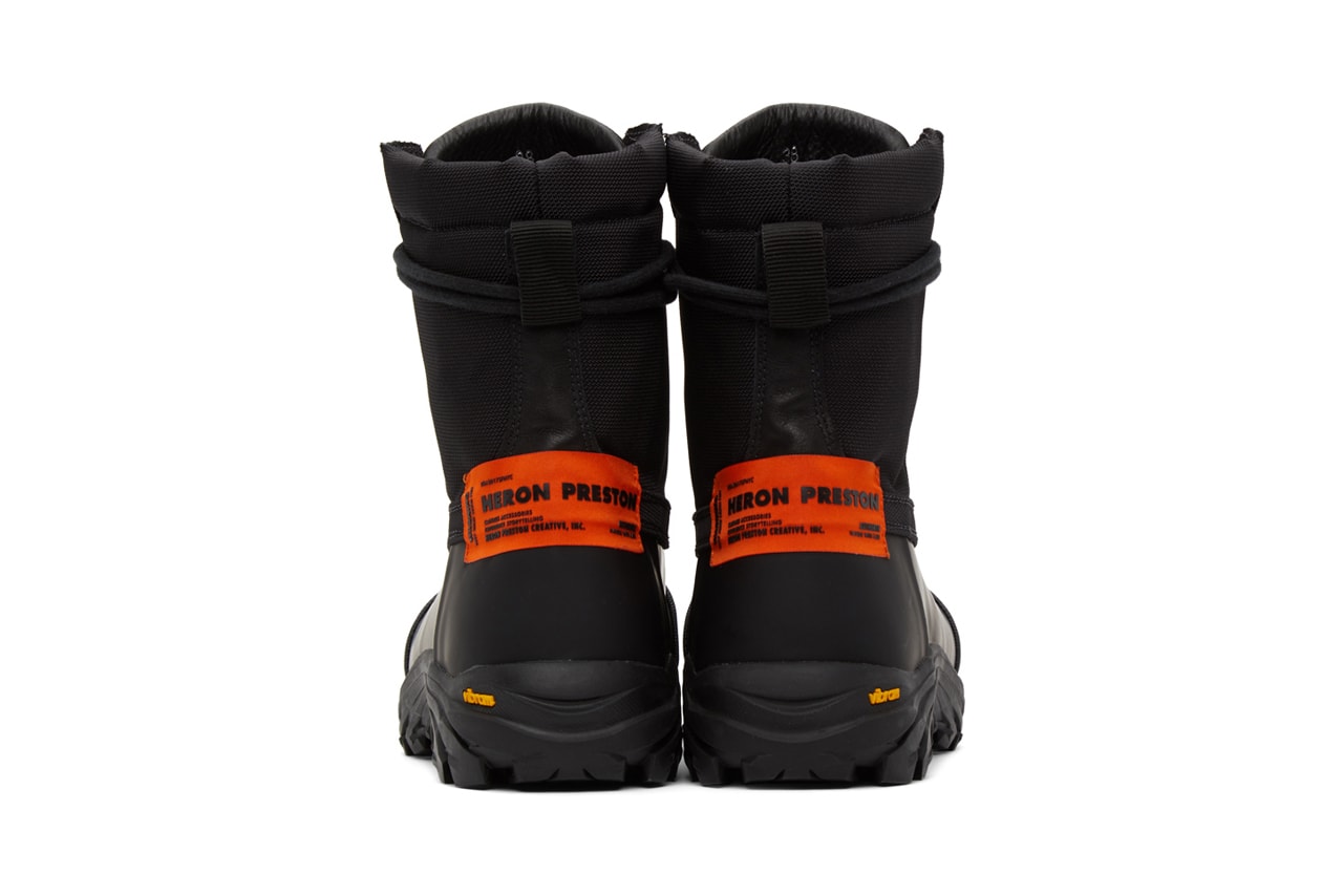 Heron Preston Utility Security Boots Black Orange menswear streetwear footwear spring summer 2020 collection ss20