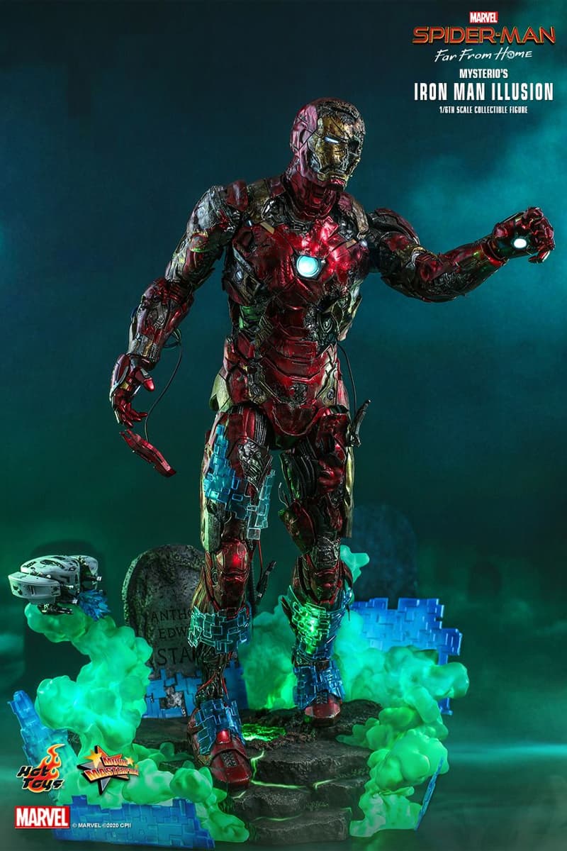 hot toys mysterio spider man far from home iron man zombie illusion 1 6th action figure toy collectible 