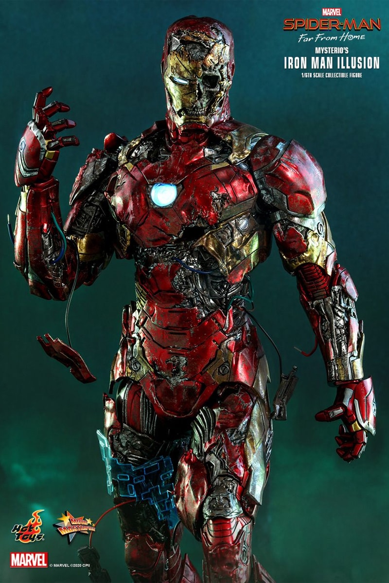 hot toys mysterio spider man far from home iron man zombie illusion 1 6th action figure toy collectible 